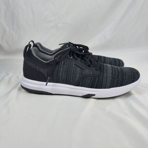 TravisMathew Mens 10 Knit Sneakers Black Grey Lace Up Casual Walking main image 8